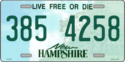 NH license plate 3854258