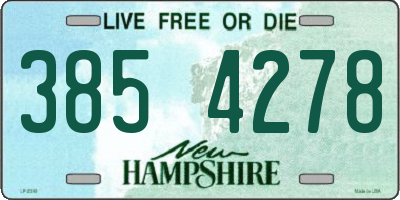 NH license plate 3854278