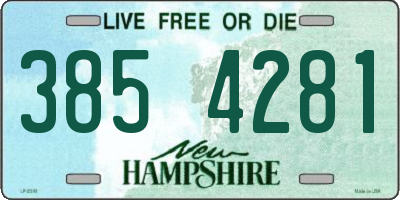 NH license plate 3854281