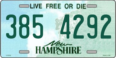 NH license plate 3854292