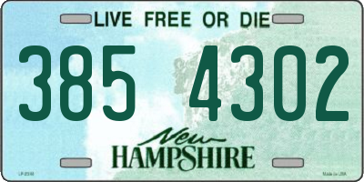 NH license plate 3854302