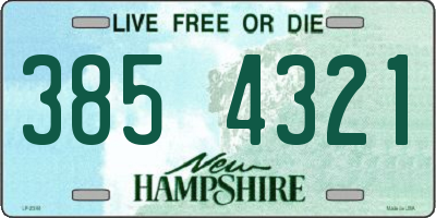 NH license plate 3854321