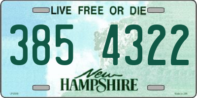 NH license plate 3854322
