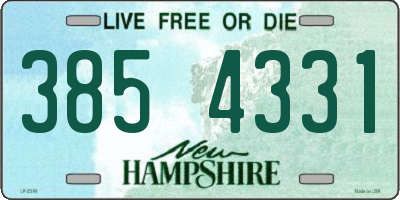 NH license plate 3854331