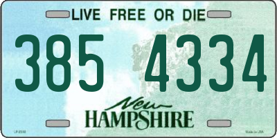 NH license plate 3854334