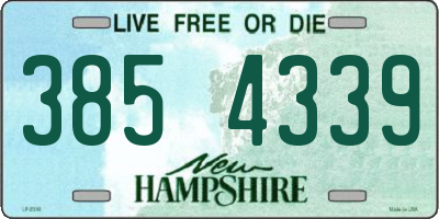 NH license plate 3854339