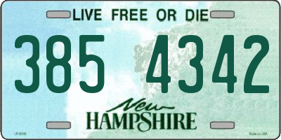 NH license plate 3854342