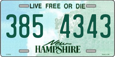 NH license plate 3854343
