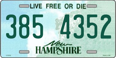 NH license plate 3854352