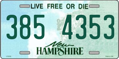 NH license plate 3854353