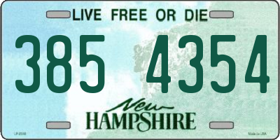 NH license plate 3854354