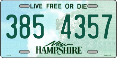 NH license plate 3854357