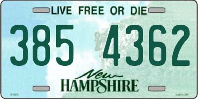 NH license plate 3854362