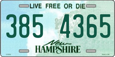 NH license plate 3854365