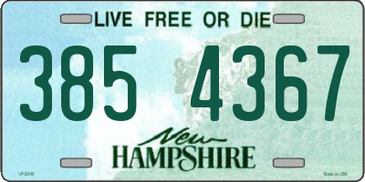 NH license plate 3854367
