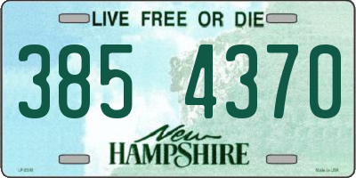 NH license plate 3854370