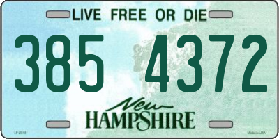 NH license plate 3854372