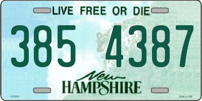 NH license plate 3854387