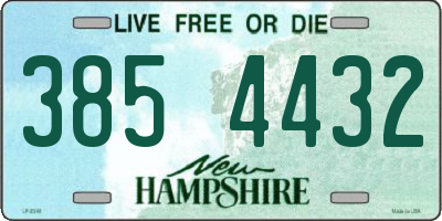 NH license plate 3854432