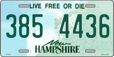 NH license plate 3854436