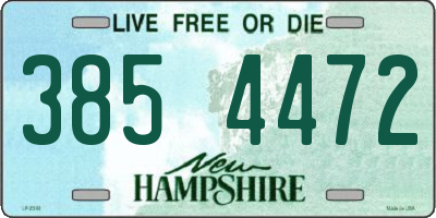 NH license plate 3854472