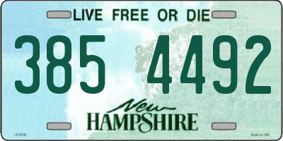 NH license plate 3854492