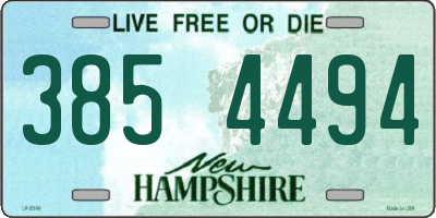 NH license plate 3854494