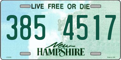 NH license plate 3854517