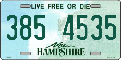 NH license plate 3854535