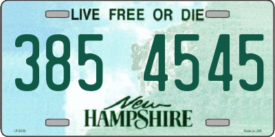 NH license plate 3854545