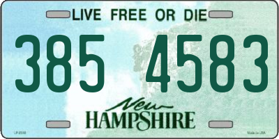 NH license plate 3854583
