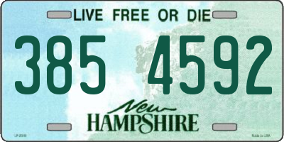 NH license plate 3854592