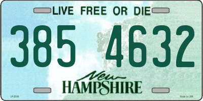 NH license plate 3854632
