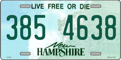 NH license plate 3854638