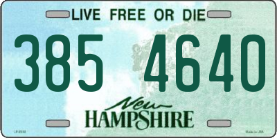 NH license plate 3854640