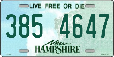 NH license plate 3854647