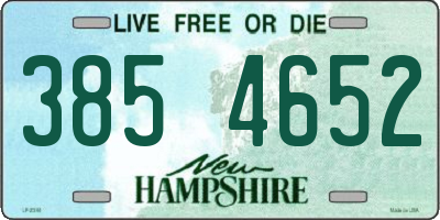 NH license plate 3854652