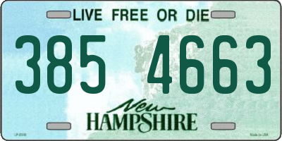 NH license plate 3854663