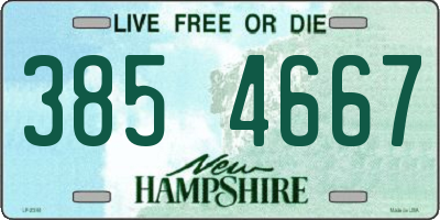 NH license plate 3854667