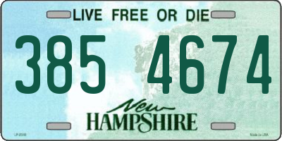 NH license plate 3854674