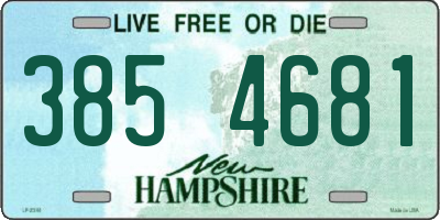 NH license plate 3854681