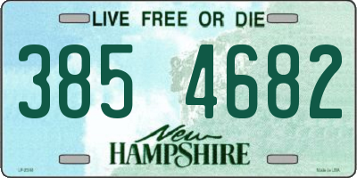 NH license plate 3854682