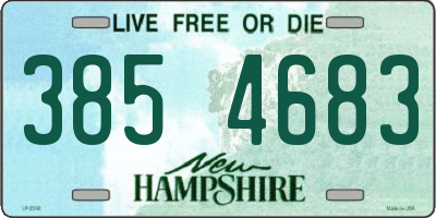 NH license plate 3854683