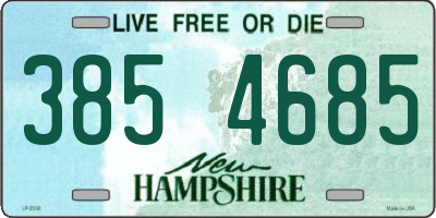 NH license plate 3854685