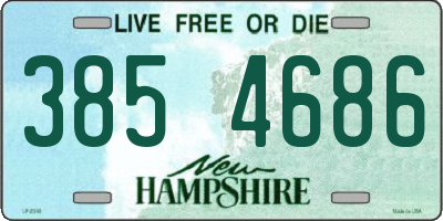 NH license plate 3854686