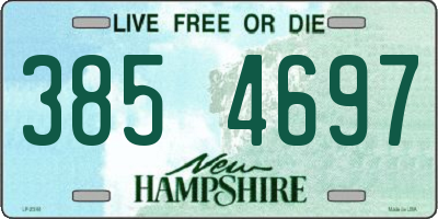 NH license plate 3854697