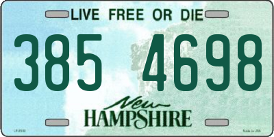 NH license plate 3854698