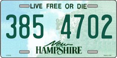 NH license plate 3854702