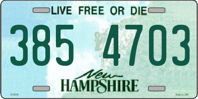 NH license plate 3854703
