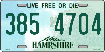 NH license plate 3854704